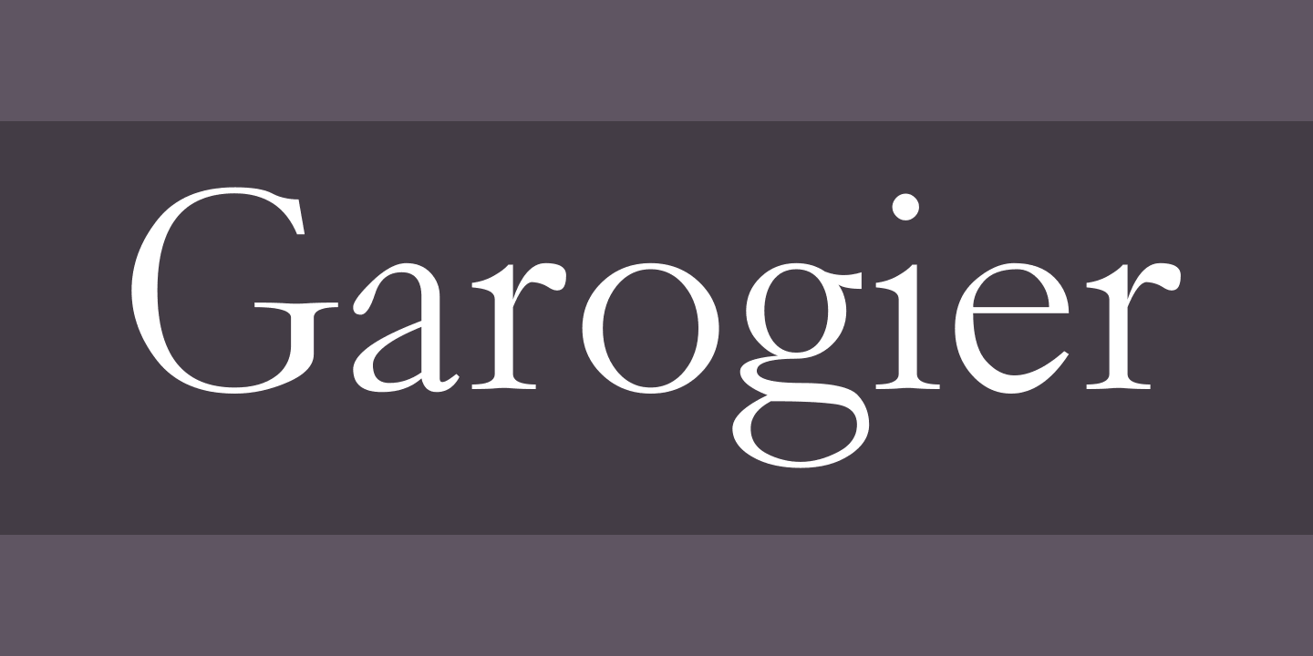Пример шрифта Garogier